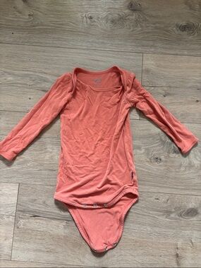 Kyte baby Coral/Orange Long Sleeve Baby Bodysuit
